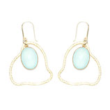 Boucles d'oreilles moyen nuage Aigue marine