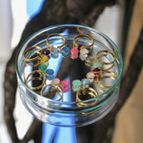 Bague double pierre mini