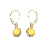 Boucles d'oreilles mini Calcédoine jaune