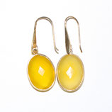 Boucles d'oreilles Calcédoine jaune