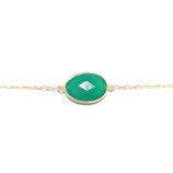 Bracelet chaine Agate verte