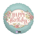 Palloncino in Foil 18" Shabby Chic "Vintage Birthday"