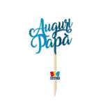 Mini Cake Topper sagomato Auguri Papà 8cm x 14cm