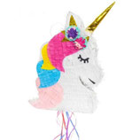 Pignatta in Cartoncino Rigido sagomata Testa Unicorno "Pinata"