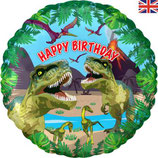 Palloncino in Foil 18" Happy Birthday Dinosauro "Jurassic Dinosaur"