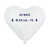 Palloncino in Lattice 10” Cuore CR Bianco "White 001" 100pz