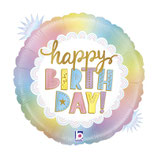 Palloncino in Foil 18" Happy Birthday "Opal Birthday"