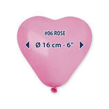 Palloncino in Lattice 6” Cuore CR6 Rosa "Rose 006" 100pz