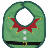 Bavaglino Elfo di Natale Verde per Bambino