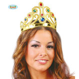 Corona da Regina Oro con Pietre Preziose Multicolor