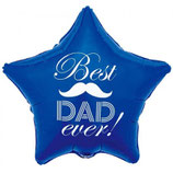 Palloncino in Foil 18" Stella Blu "Best Dad Ever!"