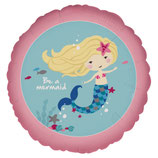 palloncino tondo sirena 43 cm