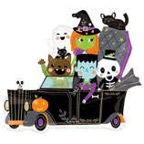 Palloncino in Foil 30" Super Shape Macchina con Mostri di Halloween