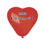 Palloncino in Lattice 6” Cuore CR6 Rosso "Red 045" 100pz