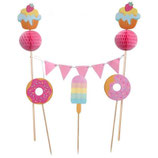 Cake Topper a Tema Dolci 4pz