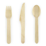 Set di Posate in Legno "Wooden Cutlery" 18pz