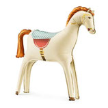 Palloncino in Foil 35" Super Shape sagomato Cavallo Crema