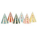 Cappellino a Cono Assortito con Pompon 6pz