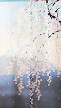 Noren Curtain Four Seasons Fuji Spring