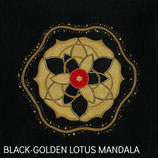 Schwarz-Goldenes Lotus Mandala