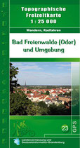 Wander- und Radfahrkarte Bad Freienwalde und Umgebung