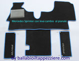 Tappeti per cabina Mercedes Sprinter dal 1995 al 2006 CAMBIO A PAVIMENTO moquette agugliata