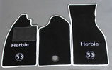 Tappeti Maggiolino mod. 1302-VETRO PIATTO- dal 1967 al 1972/1973 con ricamo HERBIE-53