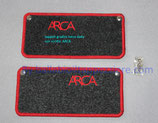 N. 2 Tappeti per gradini salita cabina IVECO DAILY  -ALFA ROMEO AR8 1978-2000 ( 21 x 48,5 ) con scritta a scelta