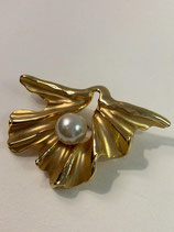 Broche Vintage en Métal Doré