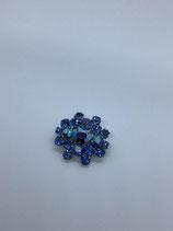 Broche Vintage avec Pierres Bleu Ciel