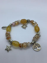 Bracelet fantaisie breloque argentée