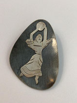 Broche pendentif vintage en argent