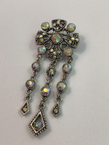Broche fantaisie strass blancs