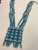 Collier bohème perles turquoise et blanches
