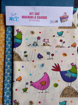 KSM poule multicolore  bleu