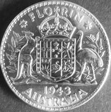 オーストラリア銀貨　西暦1943年