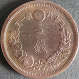 2銭銅貨　明治13年