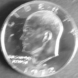 アイゼンハワー銀貨　西暦1972年Φ24.5g