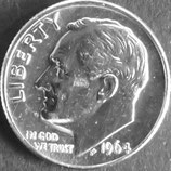 ルーズベルト銀貨　西暦1964年