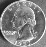 ワシントン銀貨　西暦1955年