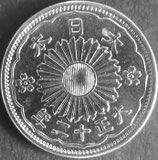 小型50銭銀貨　大正12年