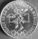 メキシコオリンピック銀貨　西暦1968年