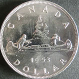 カナダ銀貨　西暦1953年
