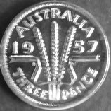オーストラリア銀貨　西暦1957年