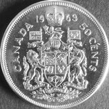 カナダ銀貨　西暦1963年