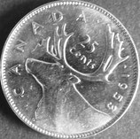 カナダ銀貨　西暦1953年