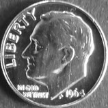 ルーズベルト銀貨　西暦1964年