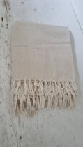 Decke 100% Baumwolle beige