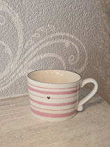Tasse mit rosa Streifen      Bastion Collection