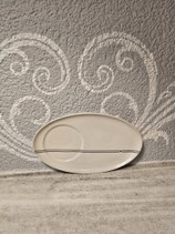 Espresso Unterteller Oval mit Streifen   Bastion Collections